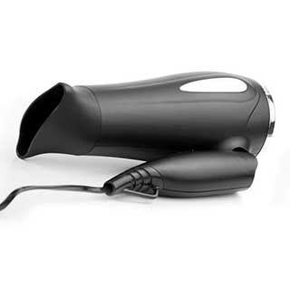 Corby Bedford Folding Hotel Bedroom Hair Dryer- 2000 Watt  - Black & Chrome -case Of 18