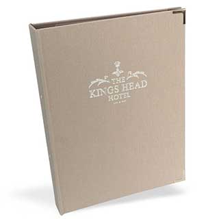 Guest Room Folders - Winchester Design - Woven Fabric Style - Ring Fixing - A4 Size