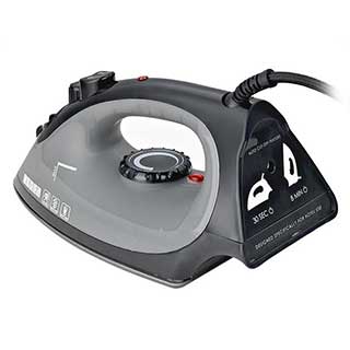 Corby Sherwood Safety Steam Iron,1200 Watt in Black. Non-stick soleplate