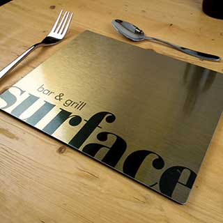 Metal Hotel Table Mats And Coasters - Printed Full Colour