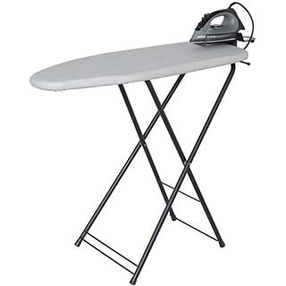 Corby Berkshire Compact Hotel Ironing Centre -1200-watt Black Steam Iron/frame - Light Grey Cover