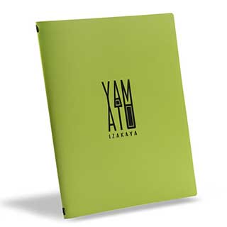Riva Eco Friendly Recycled Leather restaurant menu and wine list cover in PVC.