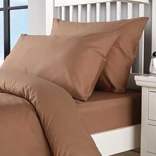 Polyester Cotton 144 Thread Count Housewife Pillowcase - Pair - Dyed Colours