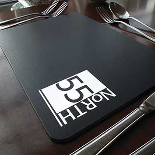 Bonded Leather Hotel Table Mats and Coasters