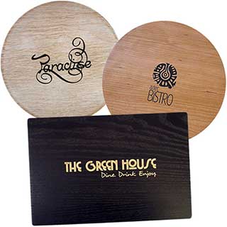 Wooden Hotel Table Mats and Coasters