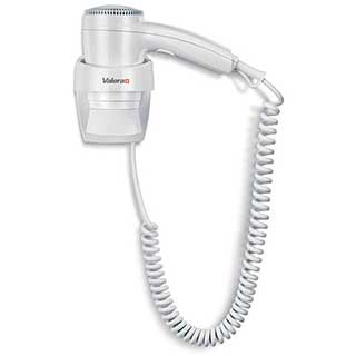 Valera Executive 1200 Wall Mounted Hotel Bedroom Hair Dryer - 1200watt - White